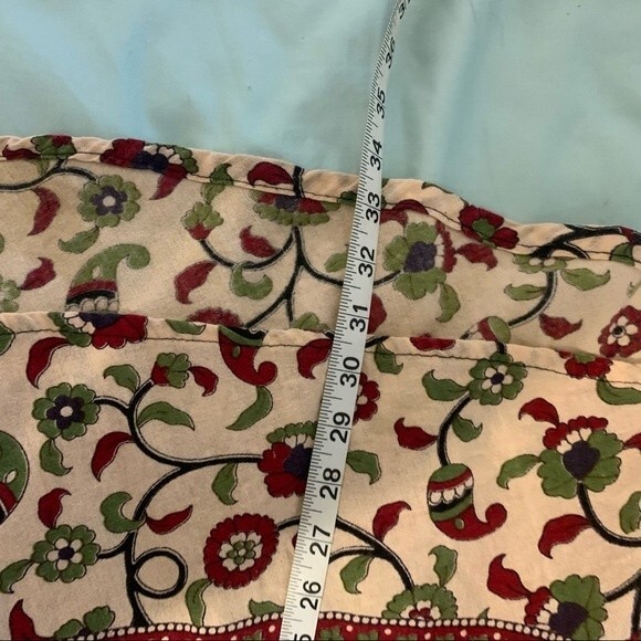 Boho Hippie Print Camel Elephant Floral Flowy Midi Skirt size Medium - Picture 7 of 7